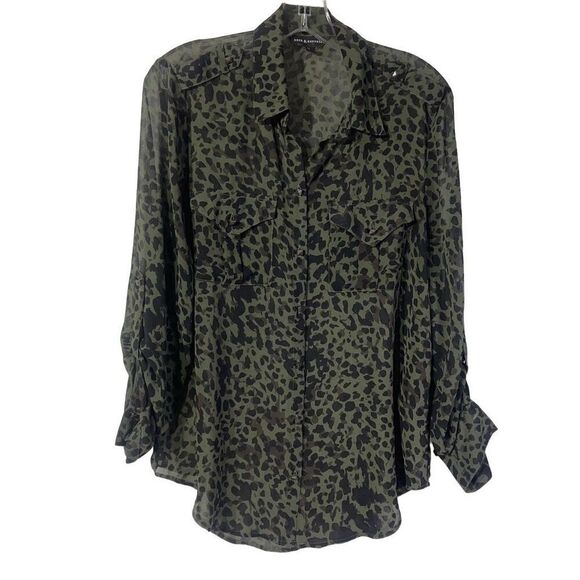 Rock and Republic Women's Button-up Animal Print Polyester Shirt Size M - Picture 1 of 15